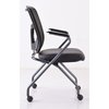 Officesource CoolMesh Collection Nesting Chair with Titanium Gray Frame 7794TNSABK